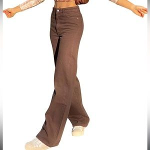 Baggy boyfriend brown jeans